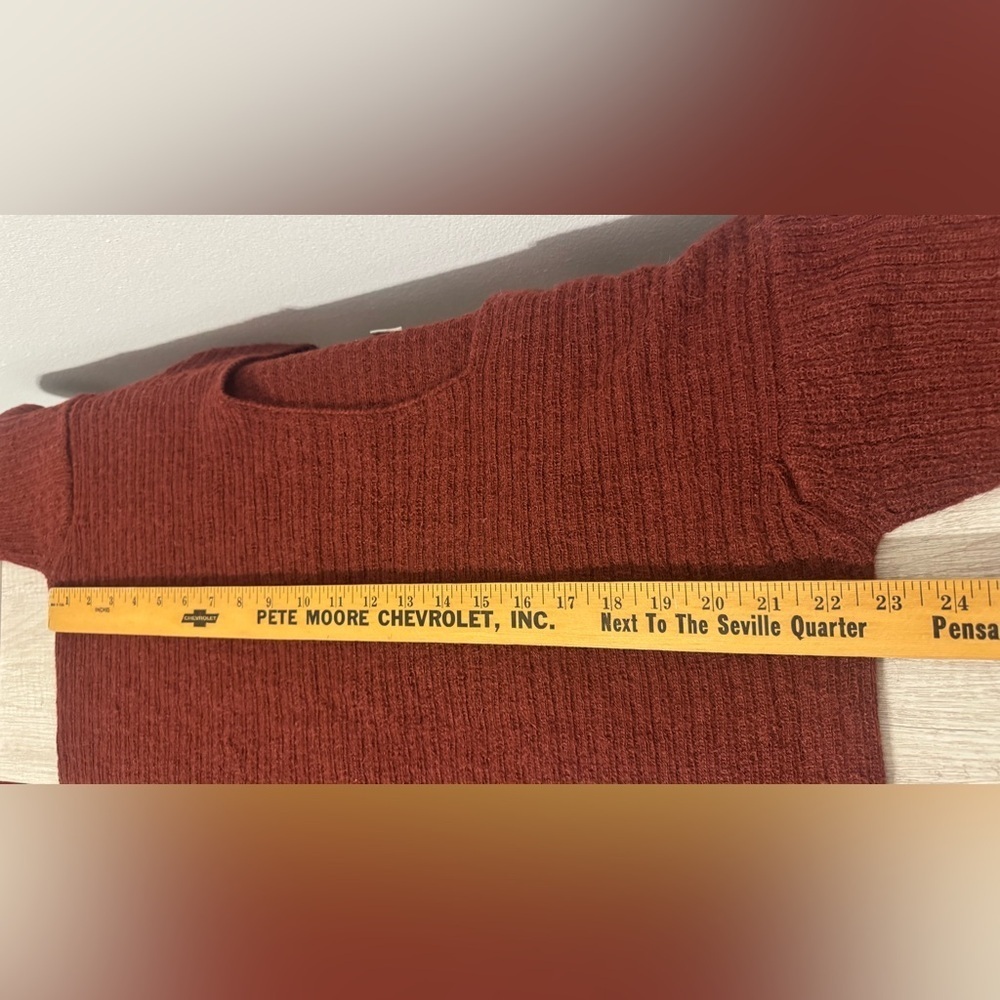Peruvian Connection Alpaca Sweater Pocket Rust Size Medium - Picture 8 of 10